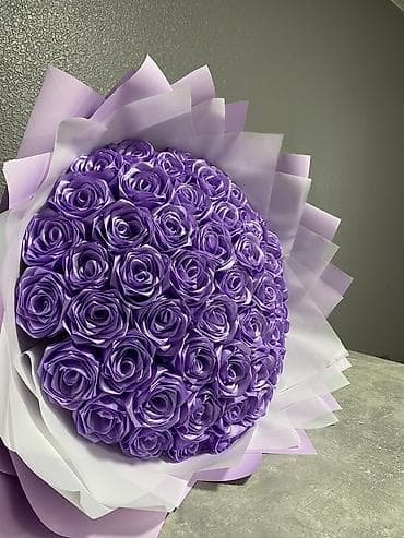 materijal za vez: Ručni buketi od satenskih ruža - Veliki, raskošni aranžmani sa — 3