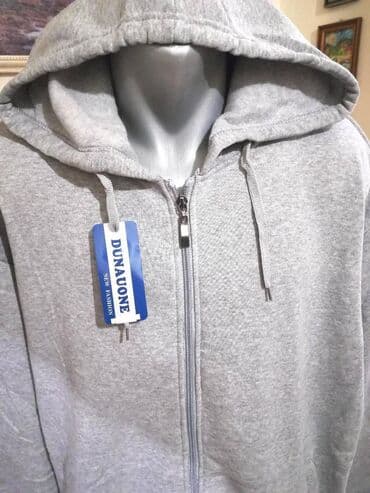 pantalone za punije: Novi muski duks sa kapuljacom u velikom broju 6XL Sivi Vopse Debeli — 2