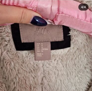 jakna sa prirodnim krznom: H&M, L (EU 40), Single-colored, With lining — 4