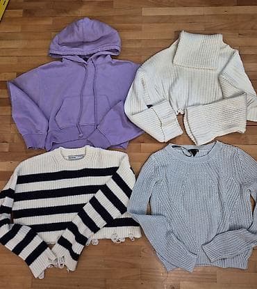 Set od 4 komada ženske odeće – džemperi i duks: - Lila cropped duks