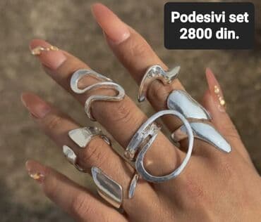 novcanik i kais set: Set prstenja, Materijal: Hirurški čelik — 1