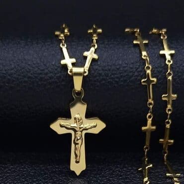 srebrna ogrlica sa krsticem: 1500 — 6