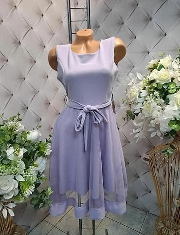 Haljine: Haljina bez rukava sa pojasom na vez,A kroj,midi dužina.Gornji deo je — 1