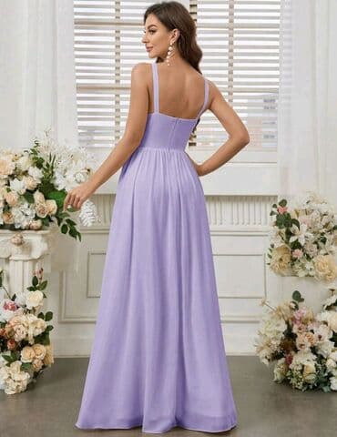 zara helanke sa prorezom: S (EU 36), color - Lilac, Evening, Without sleeves — 2