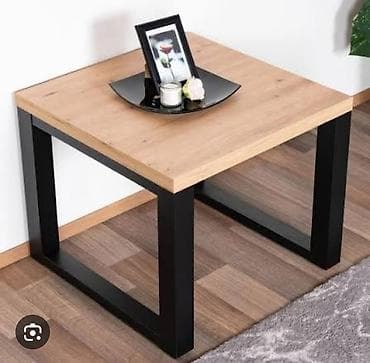 drvena sofa: Klub sto – industrijski dizajn - Gornja ploča: izgled prirodnog — 1