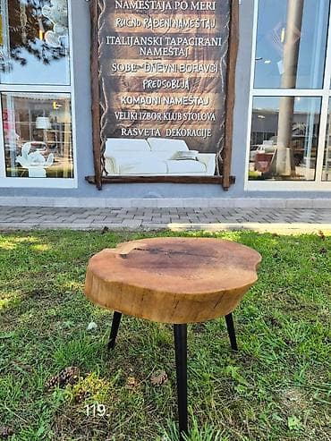 jysk sto za kompjuter: Klub sto napravljen od unikatnog panja Dimenzije: 58x50 H 39,5 — 1
