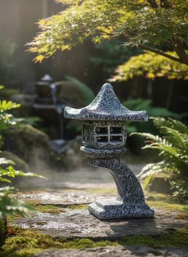 Dekorativna baštenska statua – kamena/polimerska japanska lanterna - na lalafo.rs Dekorativna baštenska statua – kamena/polimerska japanska lanterna -