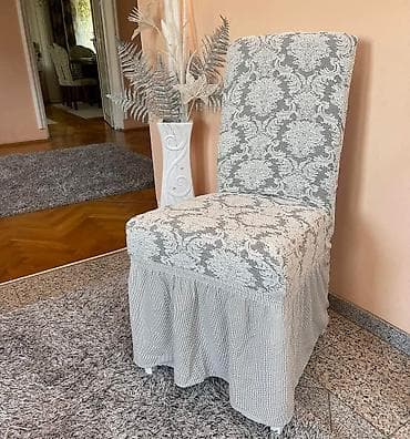 jastuci u obliku srca: Elastične navlake za stolice sa volanom – jacquard dezen - Tip — 1