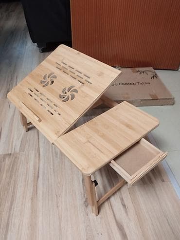 stolovi forma ideale akcija: Bambus stočić za laptop - Materijal: prirodni bambus - Gornja ploča — 8