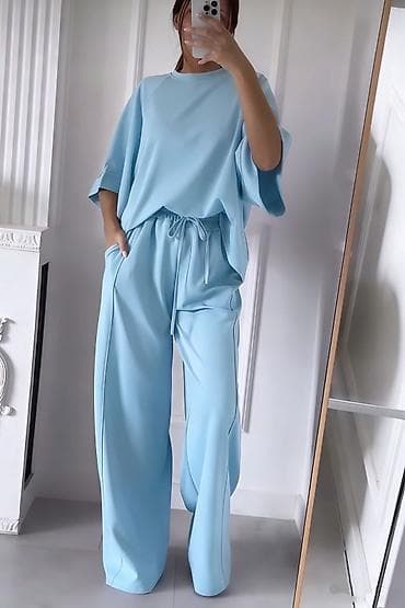 Lične stvari: 💫Topkomplet – široke pantalone i oversize majica kratkih rukava ✅3200 — 2