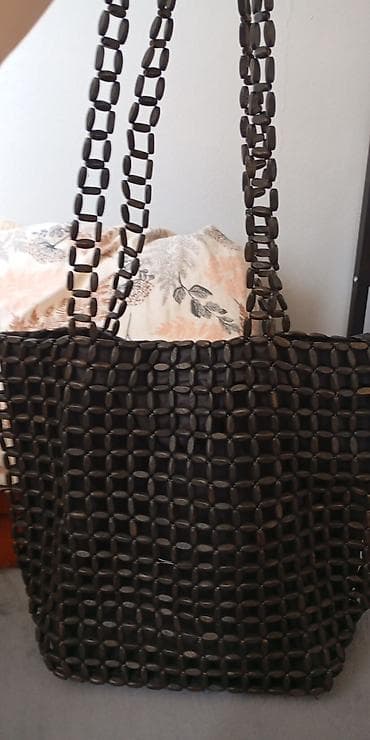 crne svece: Ženska torba preko ramena – crna - Materijal: veštačka koža sa — 6