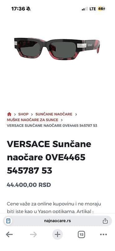 roze naocare: VERSACE sunčane naočare OVE 53 - Model: OVE4465 - Šifra boje: 545787 — 4