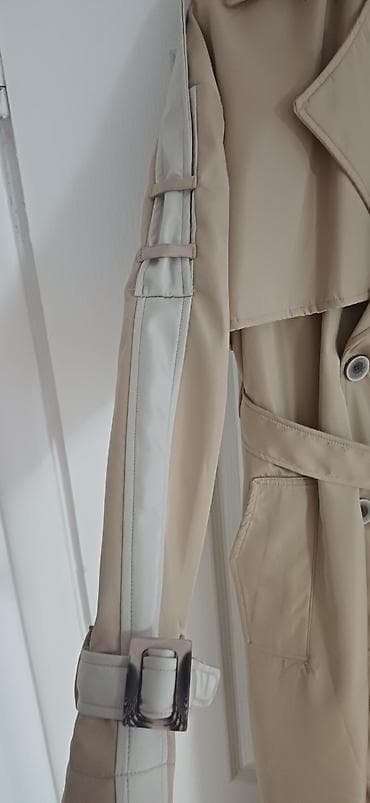 pepco nova varos: Ženski bež trenč kaput – Ello Exclusive - Model: klasičan dvoredni — 5