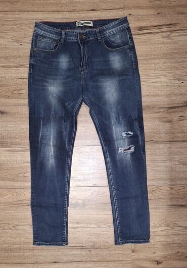 dsquared pantalone: Tamnije plave farmerke sa blagim izbledelim efektom i diskretnim — 1