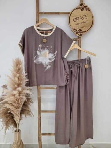 brendirane majice: One size, Floral, color - Brown — 1
