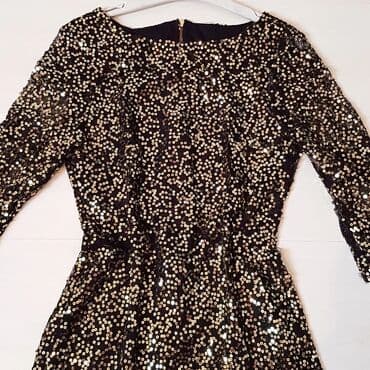dugacke haljine svecane: M (EU 38), color - Gold, Evening, Other sleeves — 2