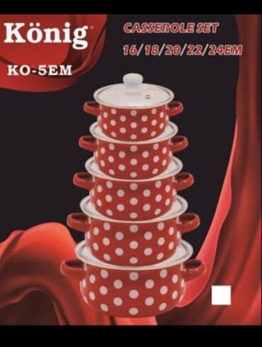 komplet serpe metalac cena: NOVOO

KONING set serpi
4,5l
 3l
 2l
1,5l
 1l
Cena 5000 — 2
