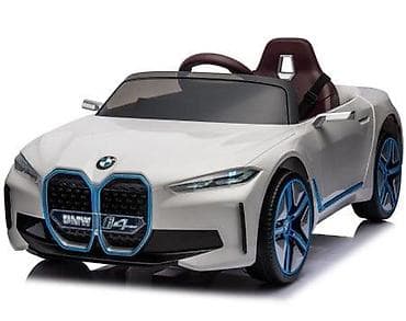 audi na daljinski: BMW i4 – auto na baterije, beli Električni automobil za decu sa — 1