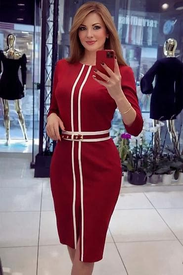 tiffany haljine pamucne: Elegantna haljina Perle Donna – bordo Velicina 36 i 40 - — 4