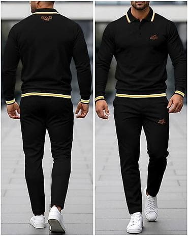 muske ski pantalone: Nove komplet trenerke Pamuk, znakovi i slova siveni Dostupne velicine — 4