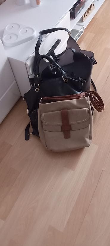 srebro 900 cena: Set ženskih torbi – više modela i boja - Velika crna shopper/bucket — 2