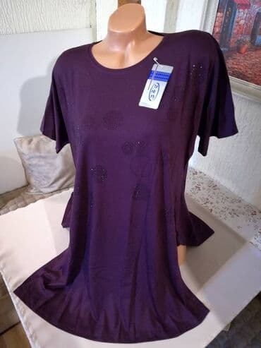 tunike haljine za plazu new yorker: 2XL, Viskoza, Jednobojni, bоја - Ljubičasta — 3