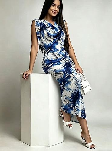 monsoon haljine srbija: ✅Midi/duga haljina sa drapiranim dekolteom i visokim prorezom ✅2300 — 5