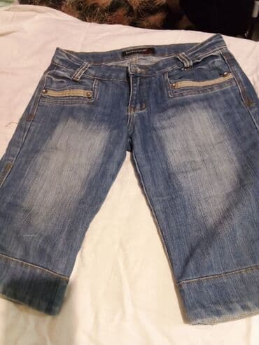 bež pantalone: M (EU 38), Polyester, color - Multicolored — 1