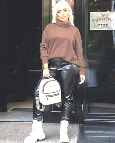 ramax novi sad: Široka rolka Rebrasti pamuk Dužina 74 Cena 1800 ili dve za 2400 Crna — 4