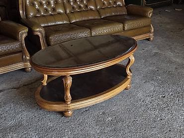 stilske komode: Ovalni klub sto, klasičnog dizajna - Materijal: masivno drvo sa — 5