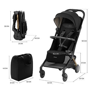 Kolica za bebe: KINDERKRAFT KOLICA PILOT 2 MIDNIGHT BLACK – KSPILO02BLK Kabinska — 6