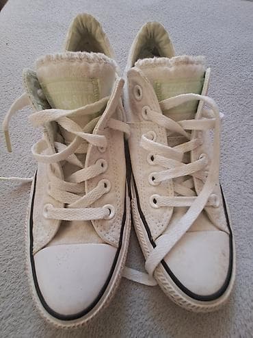 gumene zenske papuce: Converse Chuck Taylor All Star platnene patike, niske - Boja: bela sa — 3