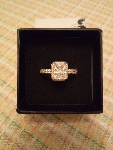 srebrna ogrlica sa krsticem: Women's ring, Material: Silver, Cubic zirconia — 1
