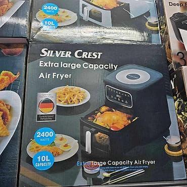 aparat za varenje 4 u 1: Air Fryer 10L Friteza na vruc vazduh 10L Silver Crest 10l Pržite na — 2