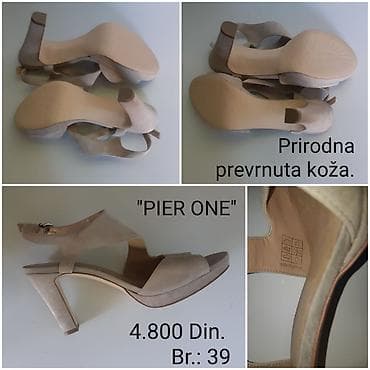 zlatne mindjuse cena: PIER ONE ženske sandale - Materijal: kvalitetna prirodna prevrnuta — 4