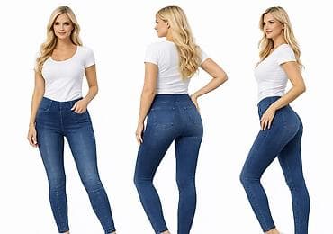 k3 pantalone: Extra farmerice visok struk
Sa dosta elastina
Vel 26 — 1