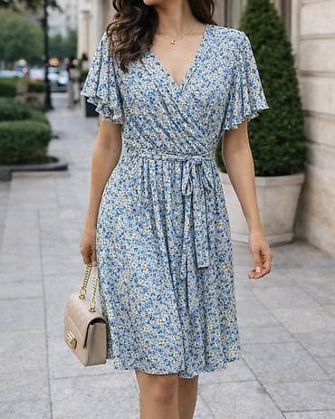 helanke sa kompresijom: Ženska letnja haljina s cvetnim printom Cena za 2 komada 1,999 dinara — 5