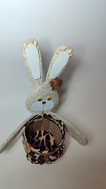 Slike i ramovi: Ručna izrada – dekorativna korpica u obliku zeke - Unikatna korpica — 6