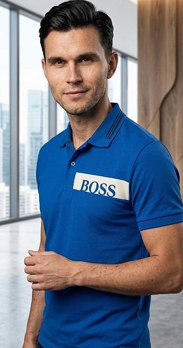 Men's T-shirt Boss, bоја - Tamnoplava
