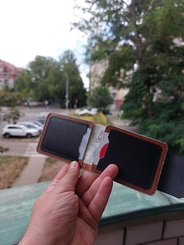 mona zenski novcanici: Minimalistički kožni novčanik – ručni rad - Materijal: prava koža u — 4