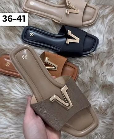 krem sandale na stiklu: Papuče 41, bоја - Šareno — 2