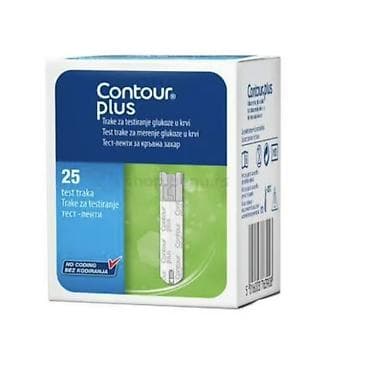 guven test: Contour Plus test trake za merenje glukoze u krvi 
Cena po kutiji — 1