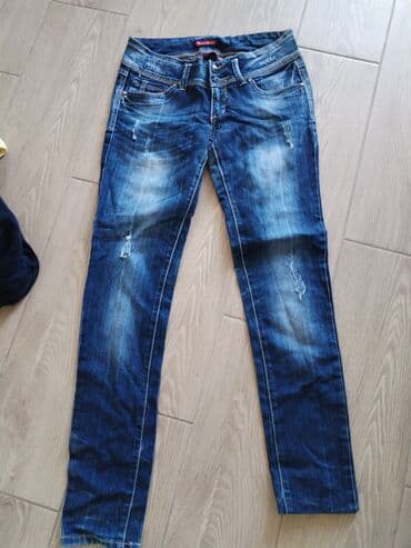 pantalone visoki struk: Farmerke s — 1