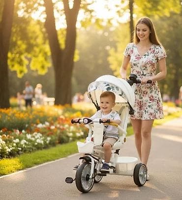 podloga za slikanje beba: TRICIKL 4003 BELI – udoban i siguran tricikl za prve vožnje Opis: - — 1
