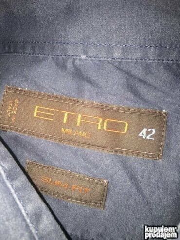 Headgear: Original ETRO Milano kosulja 100% cotron￼ Made in Italy Ramena 48cm — 5