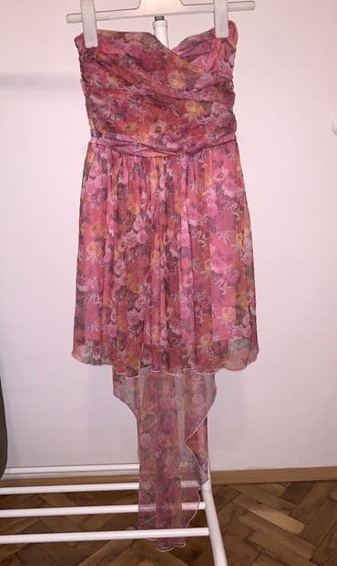zenski kompleti pantalone i sako: S (EU 36), bоја - Roze, Večernji, maturski, Top (bez rukava) — 1