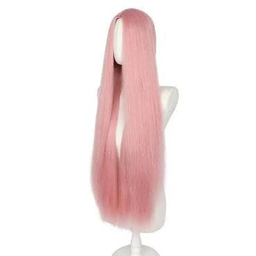prirodna kosa na klipse: Duga ravna perika u boji pastelno roze Dužina 100cm. - Tip — 3