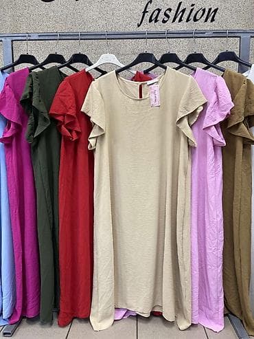 Haljine: ✅Letnja midi haljina sa volan rukavima
✅Veci brojevi — 2