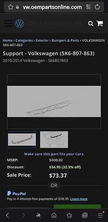 gurtne za auto: NOSAČ BRANIKA GTI ZA VOLKSWAGEN GOLF 6 | Volkswagen golf 6 nosač — 2