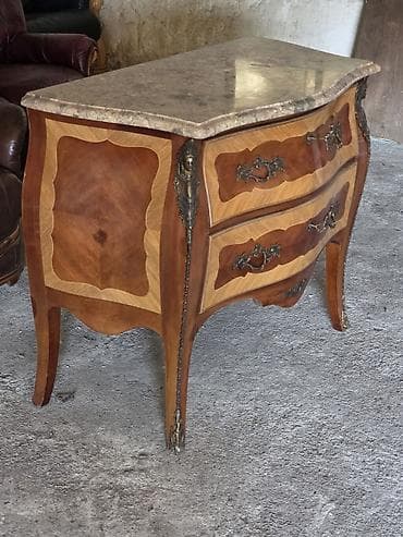 ratan bambus namestaj: Komoda sa mermernom pločom – barok/rokoko stil - Elegantna komoda sa — 6